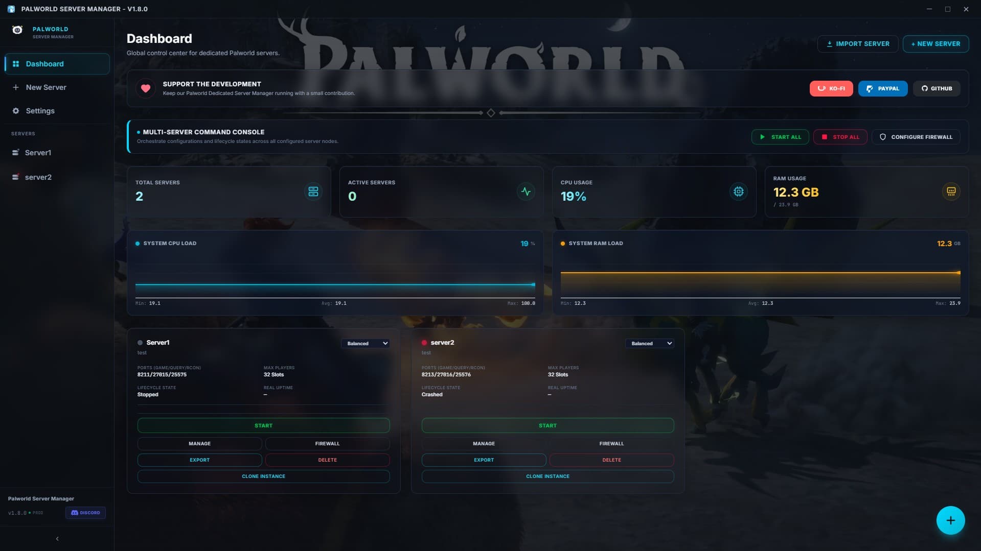 Palworld Server Manager Screenshot 1