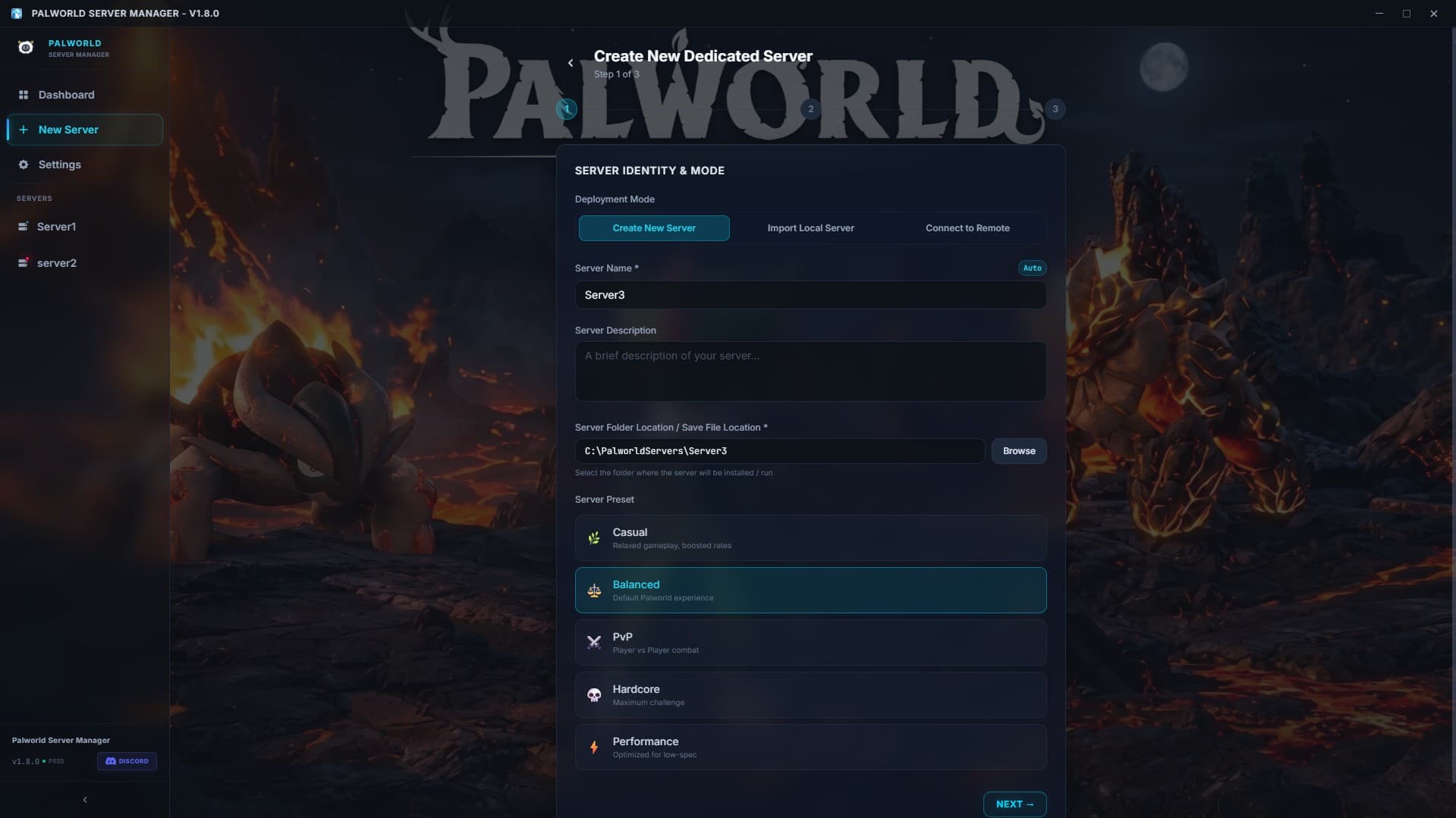 Palworld Server Manager Screenshot 2